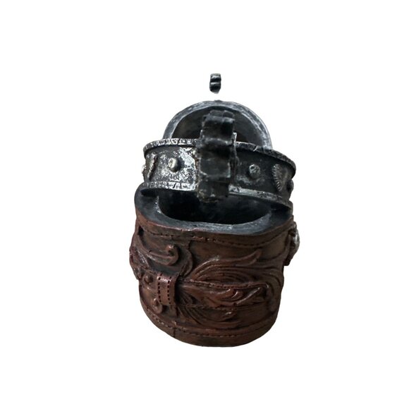 Salt and Pepper Shaker Holder Western Spurs Pewter Country Kitchen Dining - Picture 3 of 6